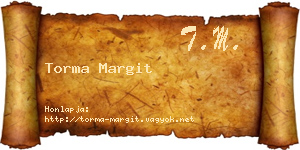 Torma Margit névjegykártya